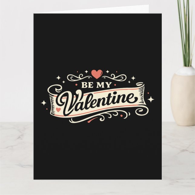 Tarjeta Sé Mi Amor De San Valentín Retro Amor (Anverso)