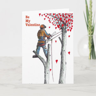 Tarjeta Sé Mi Cirujano de Árboles Arborista de San Valentí