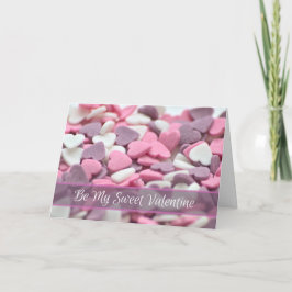 Tarjeta Sé mi dulce San Valentín - ¡con encantadores coraz