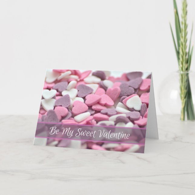 Tarjeta Sé mi dulce San Valentín - ¡con encantadores coraz (Anverso)