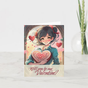 Tarjeta Sé mi San Valentín al estilo Manga 31470