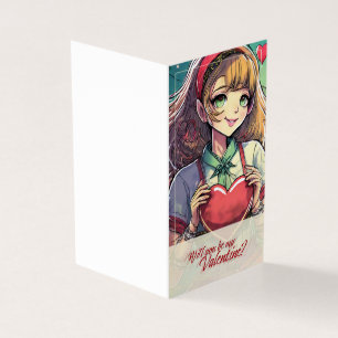 Tarjeta Sé mi San Valentín al estilo manga 33419
