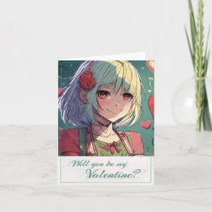 Tarjeta Sé mi San Valentín al estilo Manga 33420