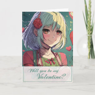 Tarjeta Sé mi San Valentín al estilo Manga 33420