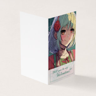 Tarjeta Sé mi San Valentín al estilo manga 33420