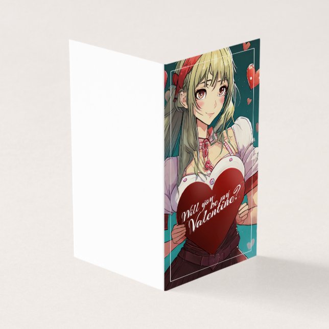 Tarjeta Sé mi San Valentín al estilo manga 33893 (Exterior)