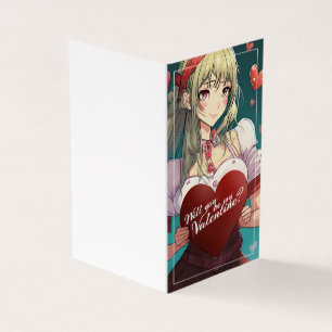 Tarjeta Sé mi San Valentín al estilo manga 33893