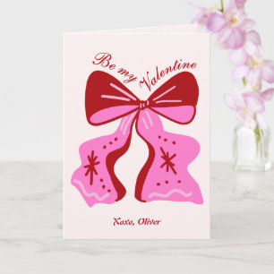 Tarjeta Sé Mi San Valentín Arco Dibujado a Mano Día de San