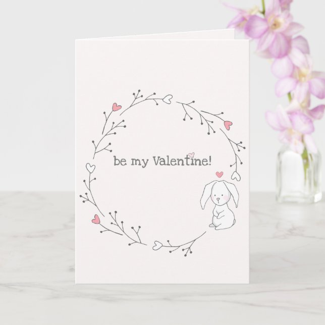 Tarjeta ¡Sé mi San Valentín! El día de San Valentín de con (Orquídea)