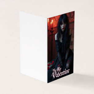Tarjeta Sé mi San Valentín en Romance Oscura