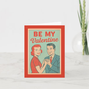 Tarjeta Sé Mi San Valentín Retro Saludo