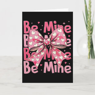 Tarjeta Sé Mía Rosa San Valentín Coquette Corazón Xoxo Par