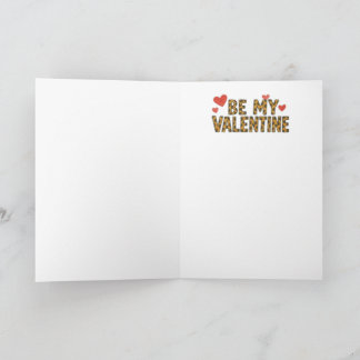 Tarjeta Sé Mía Sé Mi Cheetah Print de San Valentín
