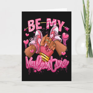 Tarjeta Sé Mis Zapatillas Afro Chica de San Valentín Mujer