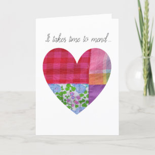 Tarjeta Se necesita tiempo para entender el corazón, perso