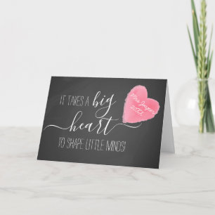 Tarjeta se necesita un gran corazón para ayudar a formar p
