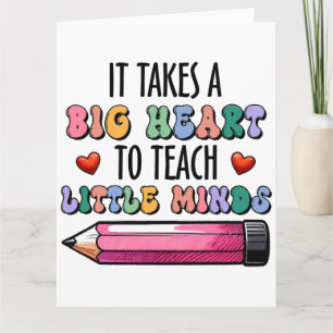 Tarjeta Se Necesita Un Gran Corazón Para Enseñar Mentes Jó