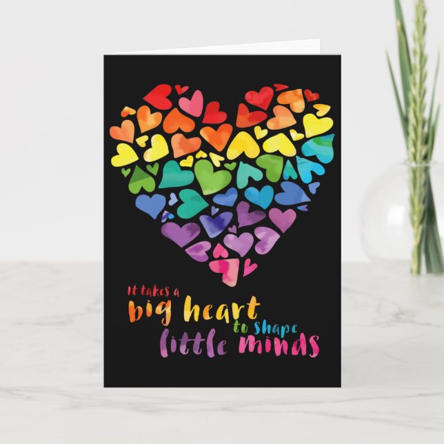 Tarjeta Se necesita un gran corazón para formar pequeñas m (Anverso)