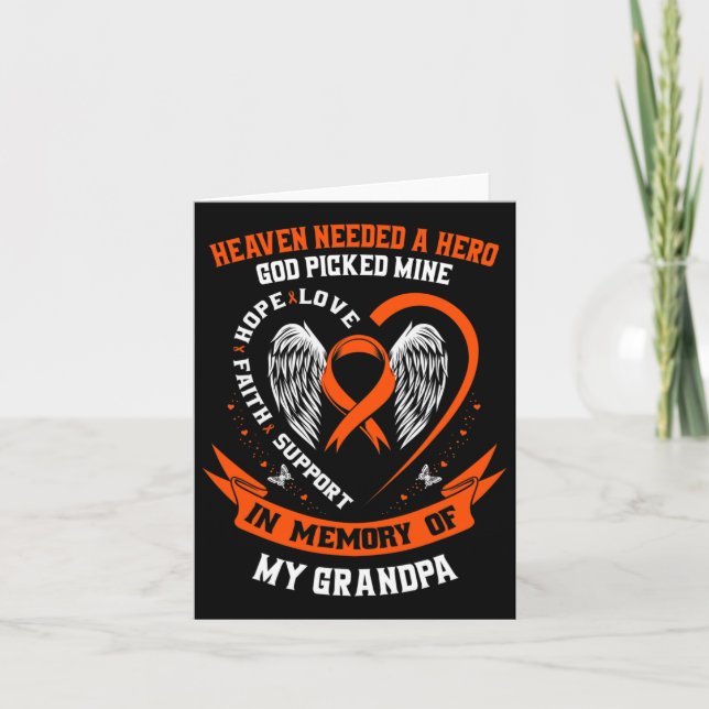 Tarjeta Se necesita un héroe que Dios recogió mi recuerdo  (Anverso)