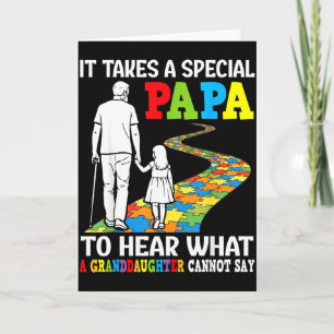 Tarjeta Se necesita un papá especial para escuchar lo que 