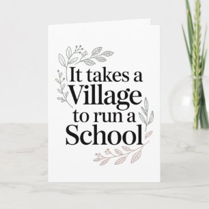 Tarjeta Se necesita un pueblo para dirigir una escuela Cit