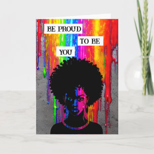 Tarjeta Sé Orgullosa De Ser Tú Mujer Afroamericana