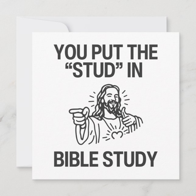 Tarjeta Se Pone El "Stud" En El Estudio De La Biblia (Anverso)