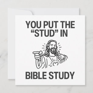 Tarjeta Se Pone El "Stud" En El Estudio De La Biblia