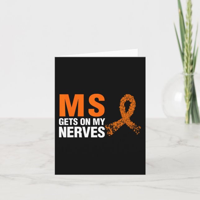Tarjeta Se Pone En Mis Nervios Múltiples Esclerosis (Anverso)