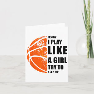 Tarjeta Sé Que Juego Como Un Chica Intento Seguir Con El C