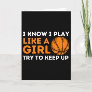 Tarjeta Sé Que Juego Como Un Chica Intento Seguir El Ritmo