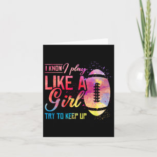 Tarjeta Sé Que Juego Como Un Fútbol Chica