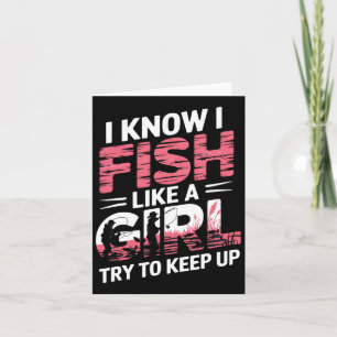Tarjeta Sé Que Pescado Como Un Chica Intenta Seguir Siendo
