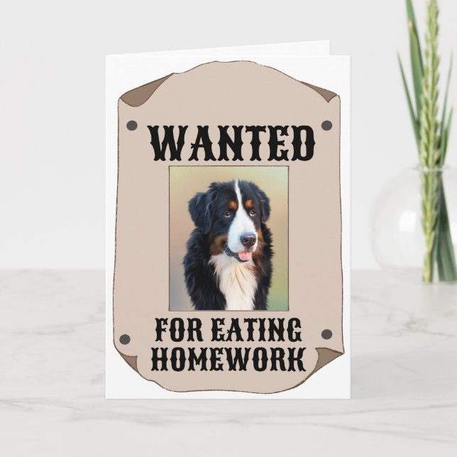 Tarjeta Se Quiere Comer Foto De Perro Personalizado De Hog (Anverso)