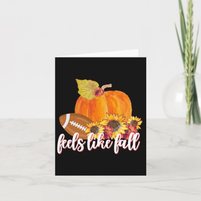 Tarjeta Se Siente Como Caer  Granja Fresca Calabaza (Anverso)
