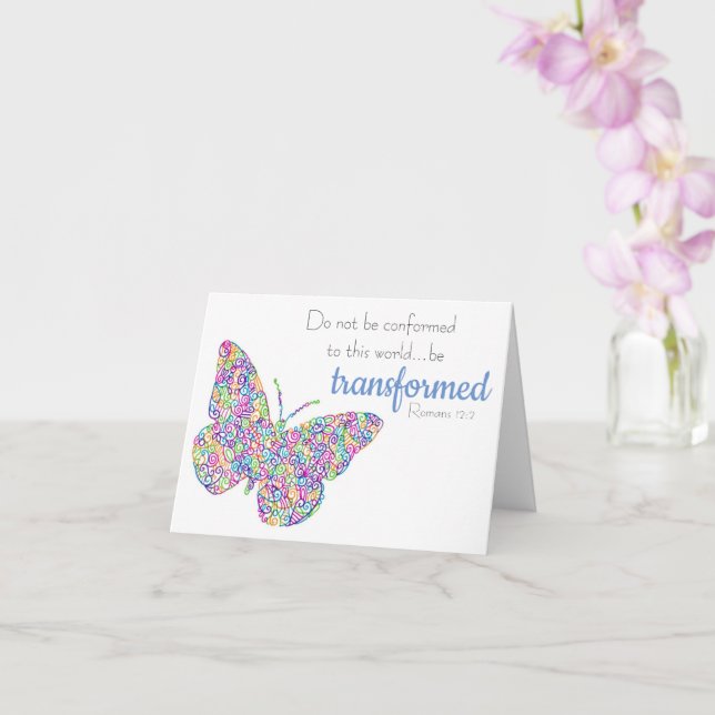 Tarjeta "Se transformará" Mariposa Notecard (Orquídea)