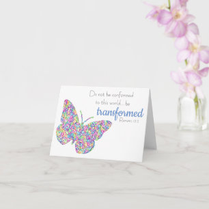 Tarjeta "Se transformará" Mariposa Notecard