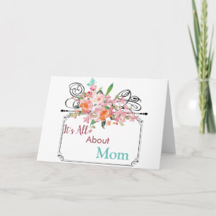 Tarjeta Se trata de marco floral de la madre