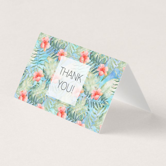 Tarjeta Sé tropical Gracias (Anverso)