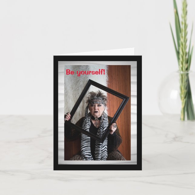 Tarjeta Sé tú mismo (Anverso)