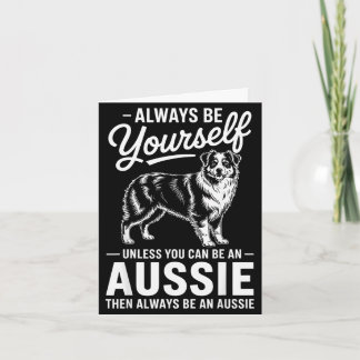 Tarjeta Sé un pastor australiano divertido australiano