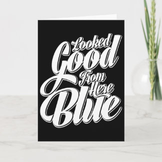 Tarjeta Se veía bien desde aquí azul divertido Softll _1 