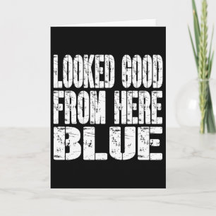 Tarjeta Se veía bien desde aquí Azul Divertido Softll Dive
