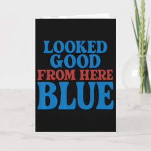 Tarjeta Se veía bien desde aquí Azul Divertido Softll Mama