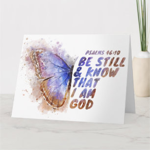 Tarjeta Sé y sé que soy Dios: mariposa de mujeres
