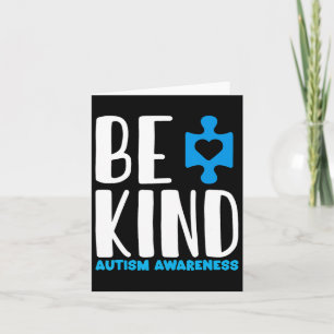 Tarjeta Sea amable con la conciencia del autismo
