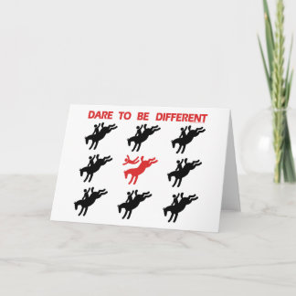 Tarjeta Sea diferente - Divertido caballo diciendo