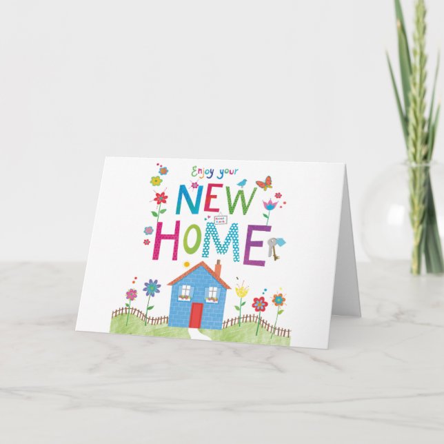 TARJETA SEA FELIZ EN SU ***NUEVO HOGAR**** (Anverso)