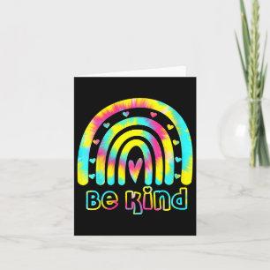 Tarjeta Sea Kind Tie Dye Rainbow Amabilidad Autismo Concie