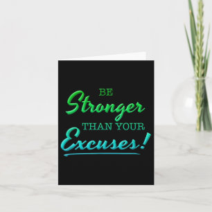 Tarjeta Sea Más Fuerte Que Su Inspira Motivacional Excusa